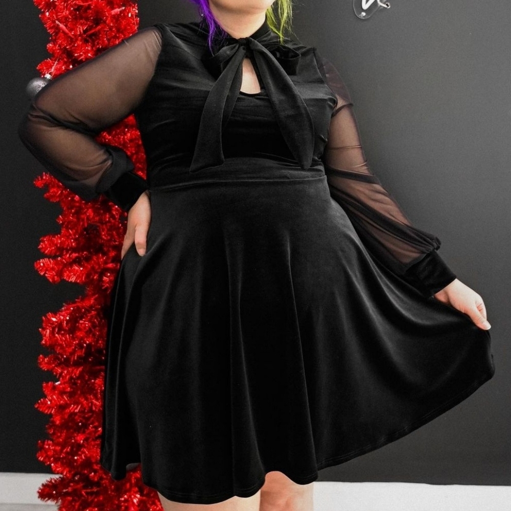 Foxblood velvet dress